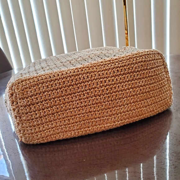 The Sak Hand Crochet Tan Shopping Tote Bag - Picture 6 of 10
